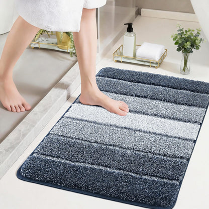 COSY HOMEER Bathroom Rugs 24x17,Ultra Soft Absorbent Bath Mat,Grey