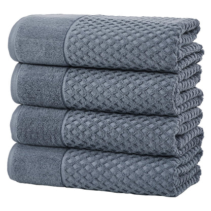 Great Bay Home Bath Towels - 100% Cotton 6 Piece Towel Set - Diamond Waffle Weave - Absorbent, Durable, Quick-Dry Towels for Bathroom (Copper)