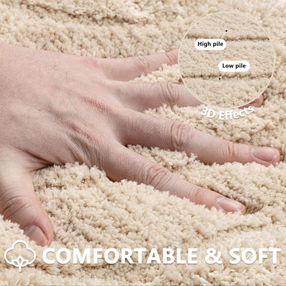 Oval Bathroom Rugs Non Slip Absorbent Ultra Luxury Fluffy