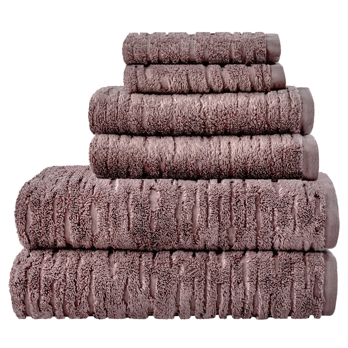 SKL Home CloudSoft Bath Towel Set, 6-Piece, 100% Cotton Luxury, Oatmeal