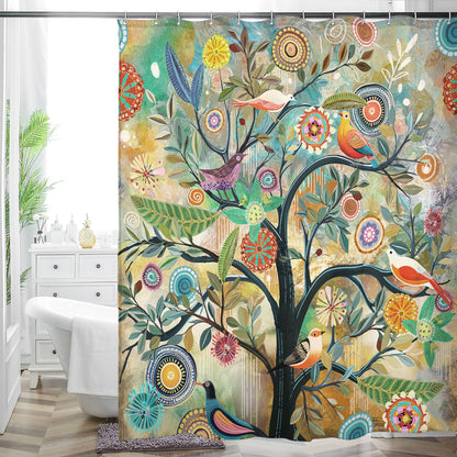 Boho Shower Curtain 72"x72" Water Repellent Polyester Fabric