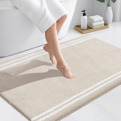 PURRUGS Bathroom Runner Rug, Bath Mat, 24" x 60", Beige