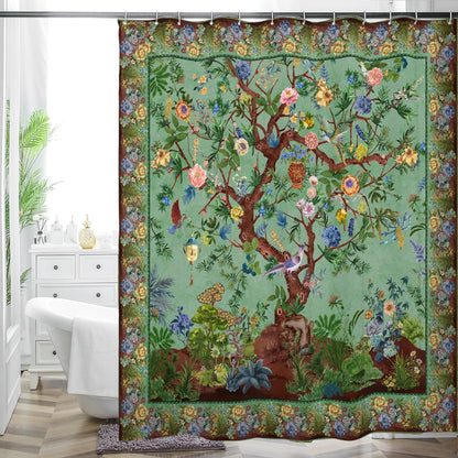 Boho Shower Curtain 72"x72" Water Repellent Polyester Fabric