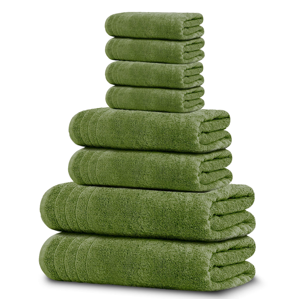 Tens Towels 8 Piece Towel Set, 2 XL Bath, 2 Hand, 4 Washcloth, Dark Grey