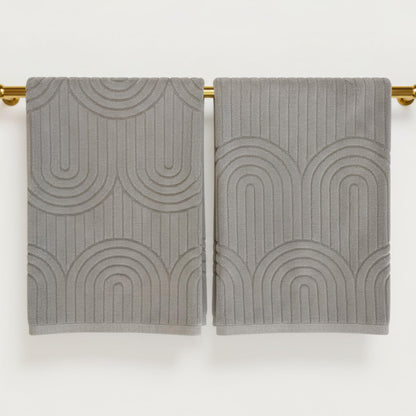 Decorative Hand Towels Set of 2 - Soft Boho Cotton for Bathroom or Kitchen