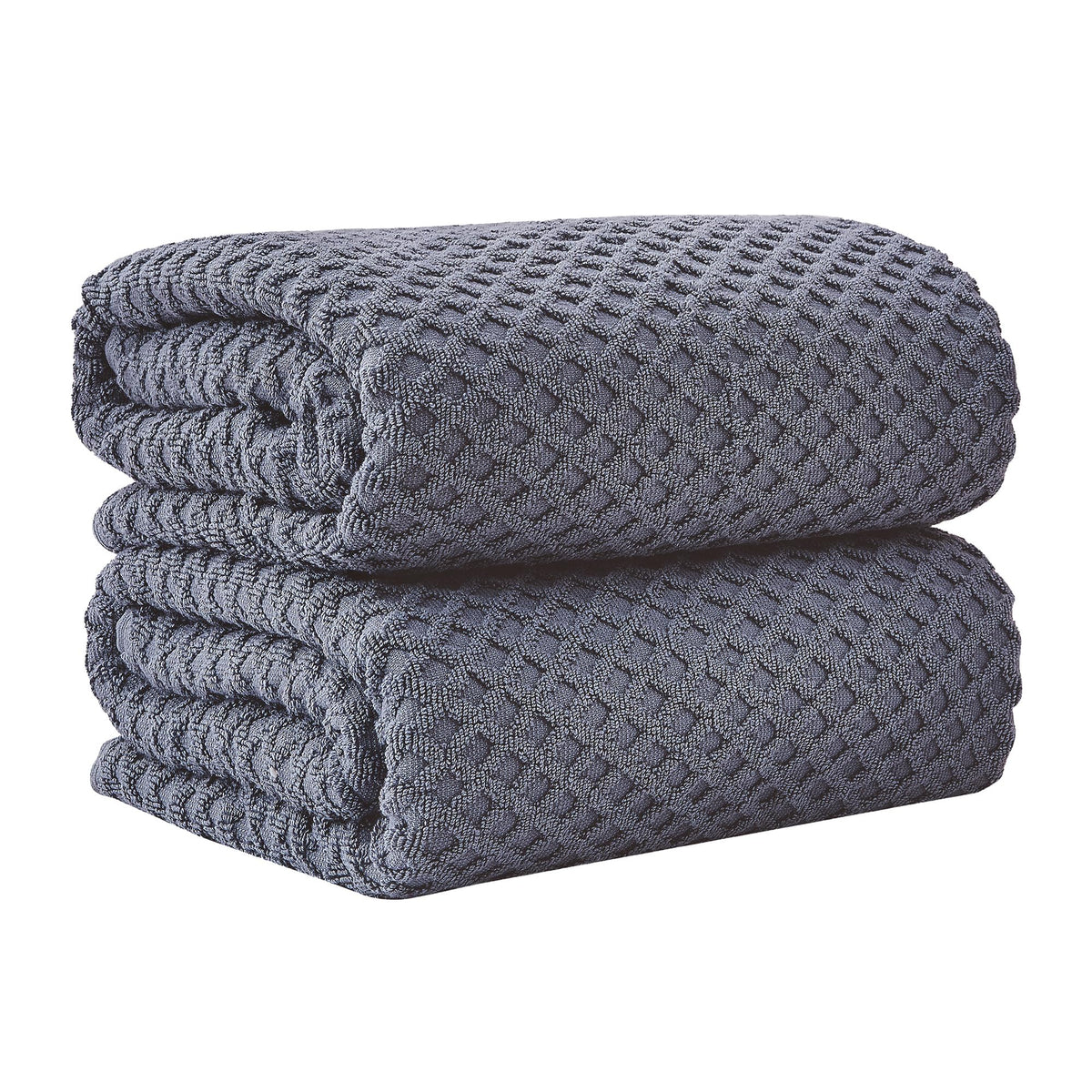 Great Bay Home Bath Towels - 100% Cotton 6 Piece Towel Set - Diamond Waffle Weave - Absorbent, Durable, Quick-Dry Towels for Bathroom (Copper)