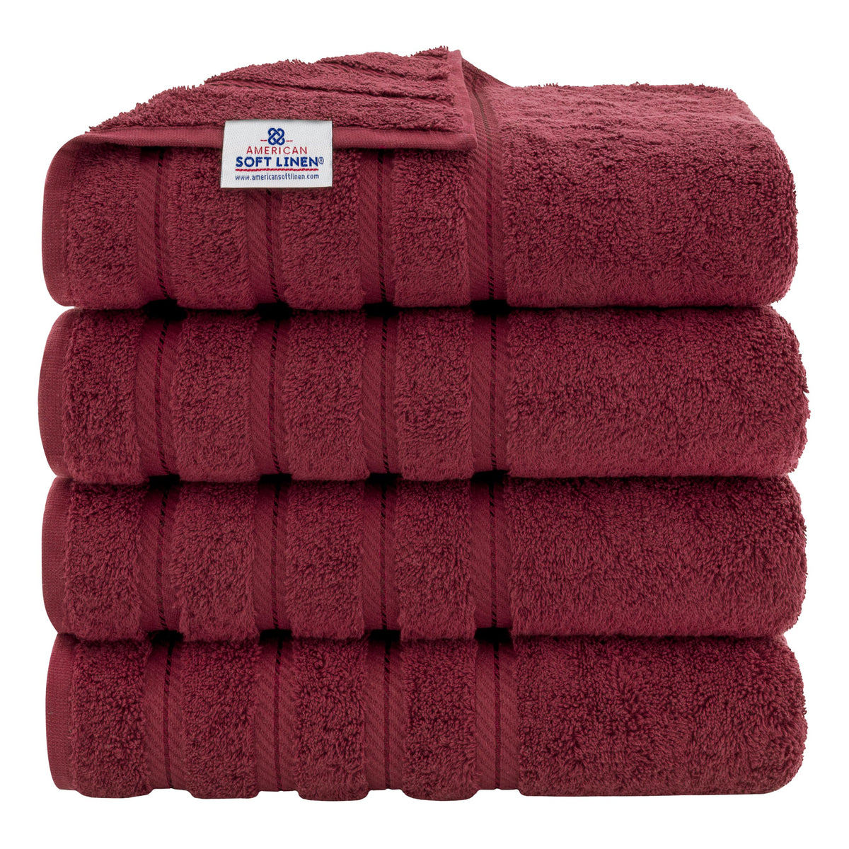 American Soft Linen 100% Cotton Luxury Turkish Towels, 4 PC Bath Towel Set