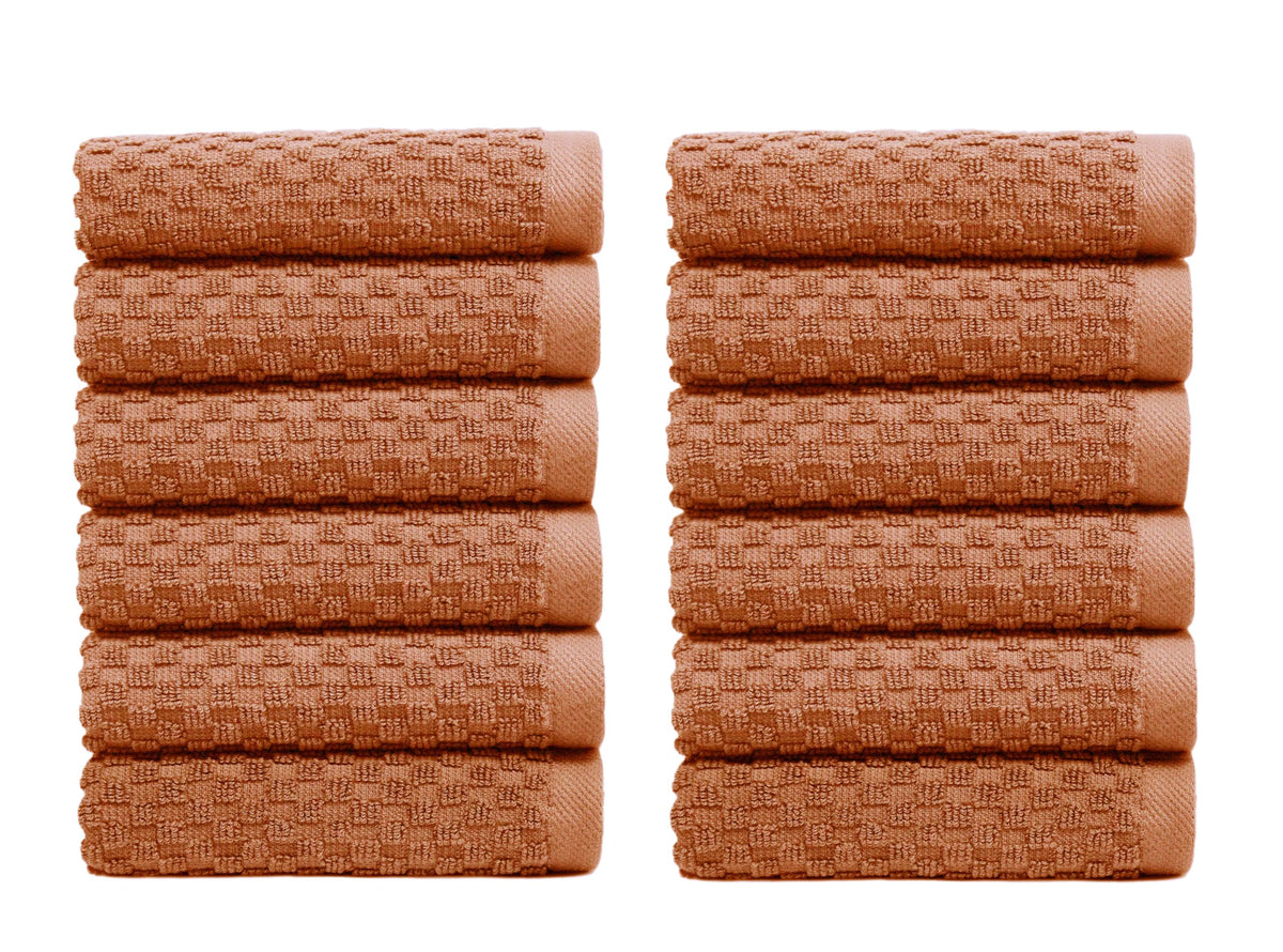 COTTON CRAFT Euro Spa Waffle Weave Bath Towels - Set of 4 Grey Towels