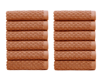 COTTON CRAFT Euro Spa Waffle Weave Bath Towels - Set of 4 Grey Towels