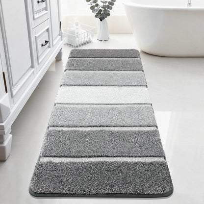 COSY HOMEER Bathroom Rugs 24x17,Ultra Soft Absorbent Bath Mat,Grey