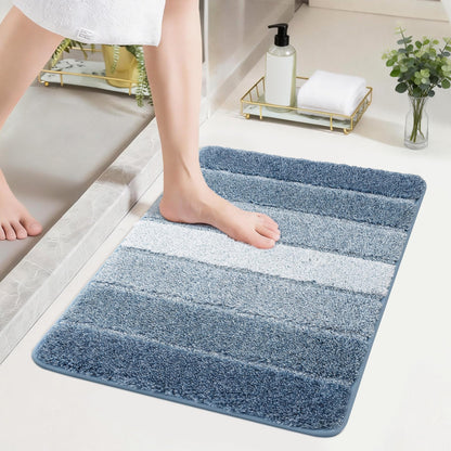 COSY HOMEER Bathroom Rugs 24x17,Ultra Soft Absorbent Bath Mat,Grey