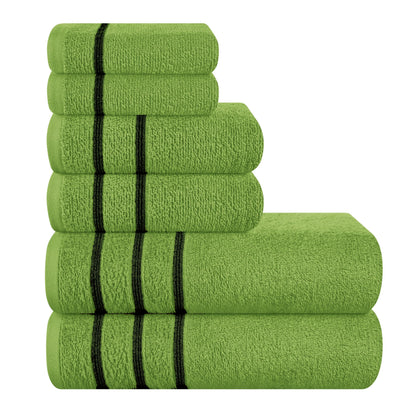 MyOwn Ultra Soft 6 Pack Cotton Towel Set, Contains 2 Bath Towels 28x55 inch, 2 Hand Towels 16x24 inch & 2 Wash Coths 12x12 inch, Ideal Everyday use, Compact & Lightweight - Pink, 71662