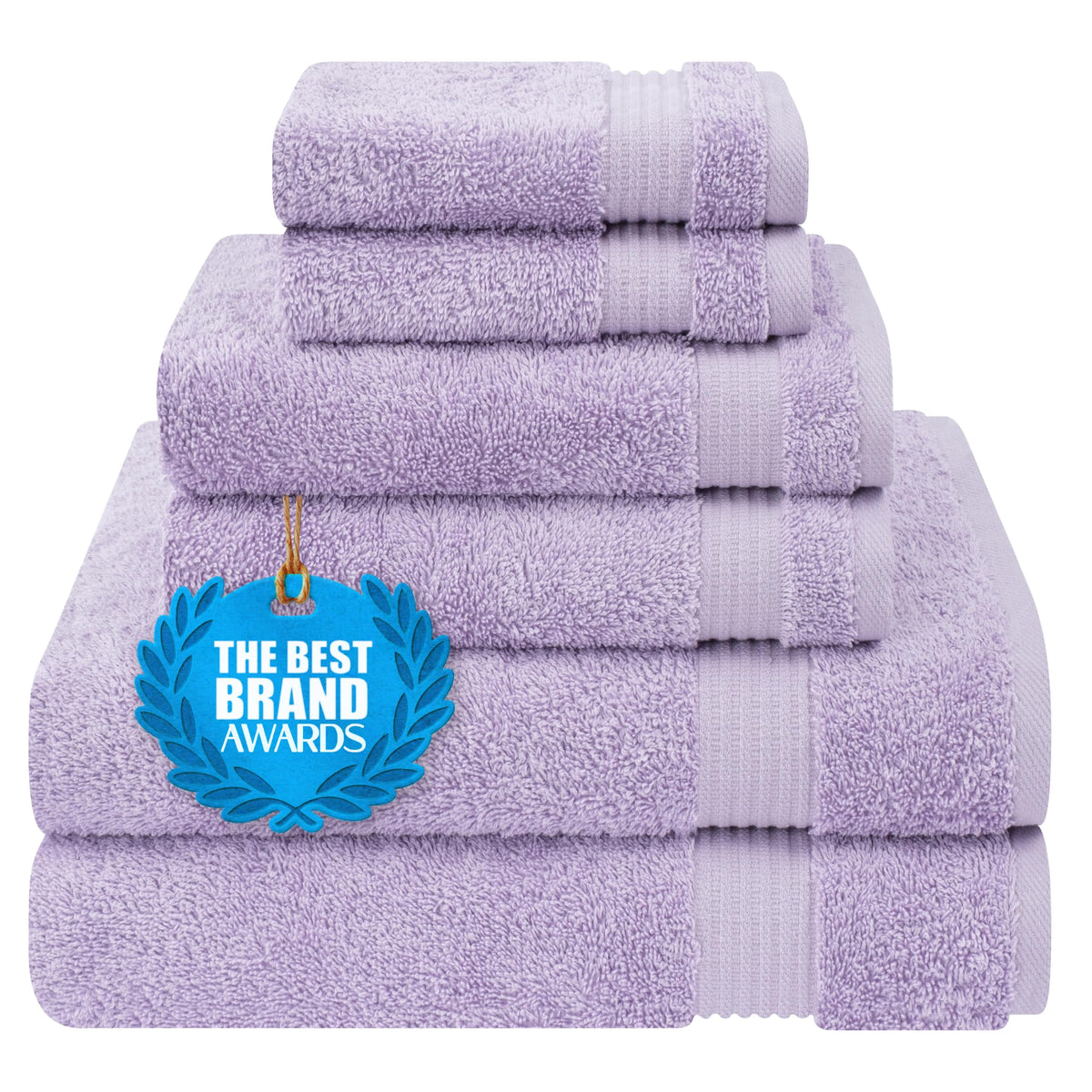 Cotton Paradise 100% Cotton Turkish Towel Set, Soft Absorbent Quick Dry, 6 Piece Towel Set, Beige