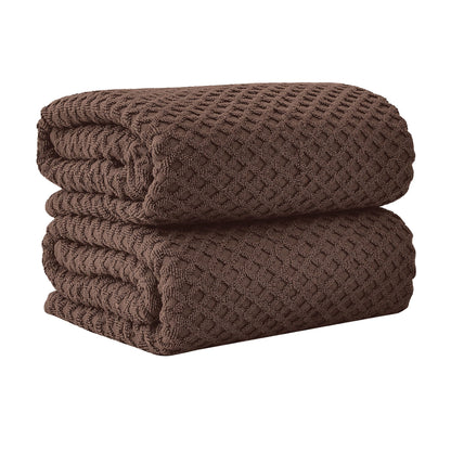 Great Bay Home Bath Towels - 100% Cotton 6 Piece Towel Set - Diamond Waffle Weave - Absorbent, Durable, Quick-Dry Towels for Bathroom (Copper)