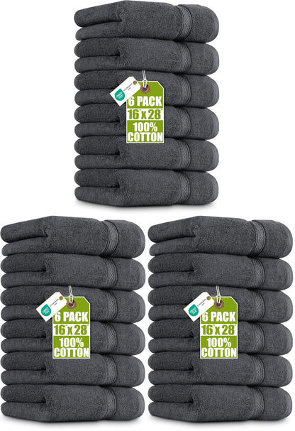 Utopia Towels 6 Pack Premium Hand Towels, 16x28 in, 600 GSM Cotton, Navy