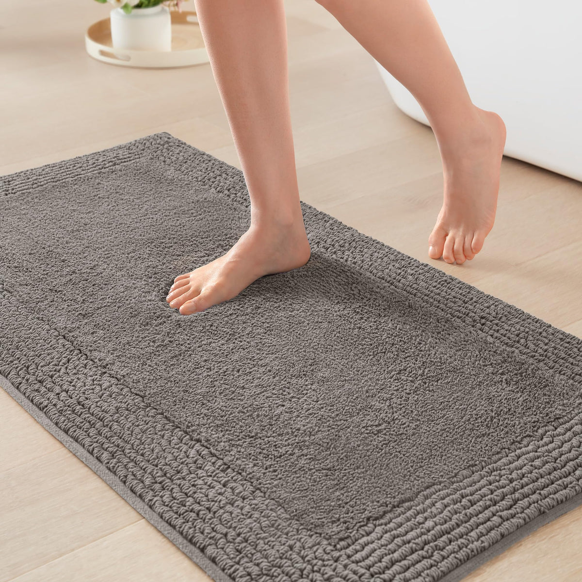 Madison Park Splendor Reversible 100% Cotton Bath Rug, 21 x 34, White