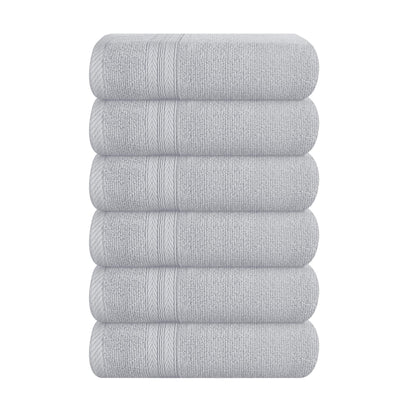 BOUTIQUO Navy Blue Towel Set - 8 Piece Bathroom Towel Set - 100% Ring Spun Cotton, 2 Bath Towel 27x54, 2 Hand Towel 16x28, 4 Washcloth 13x13 - Ultra Soft Highly Absorbent