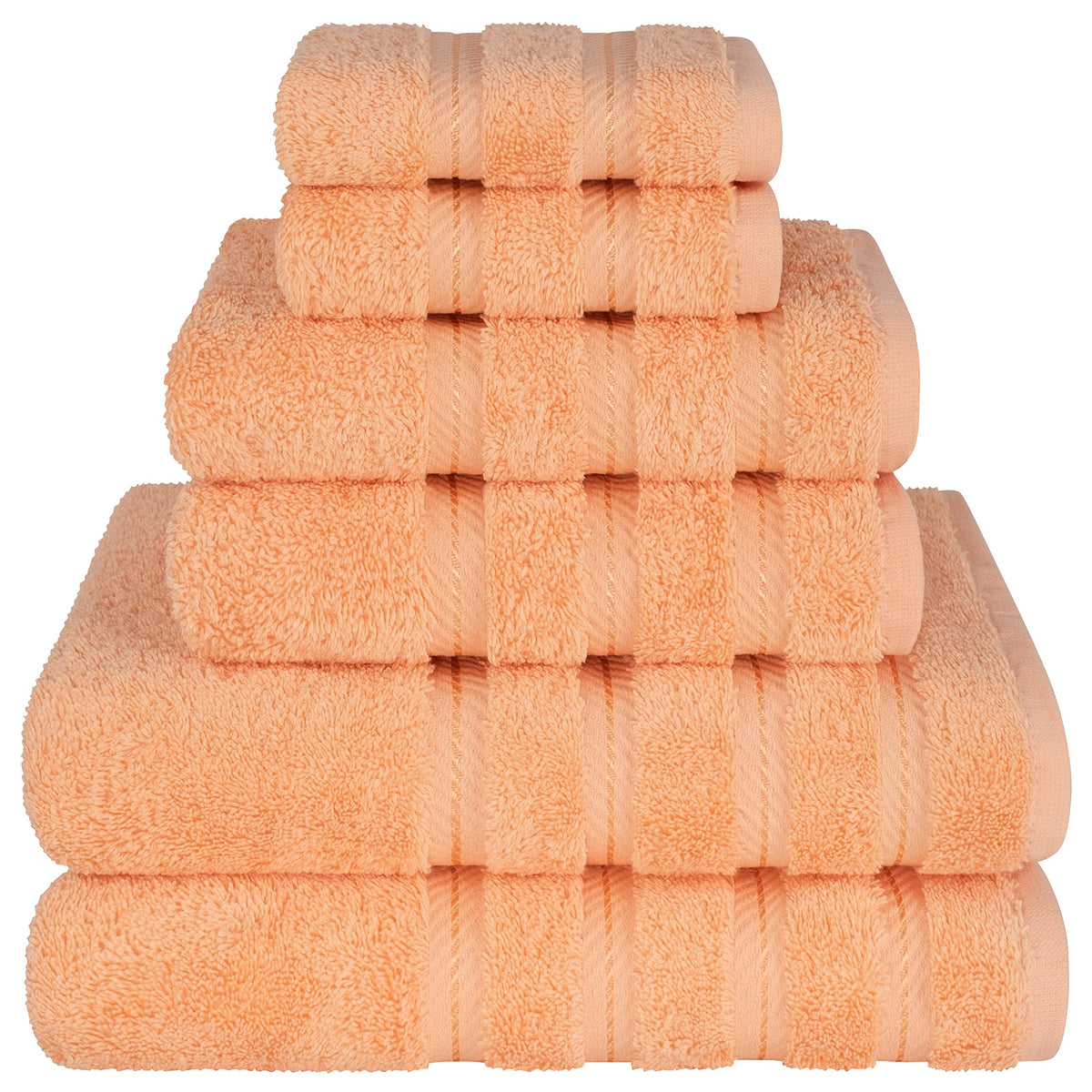 American Soft Linen 100% Cotton Luxury Turkish Towels, 6 Piece Towel Set