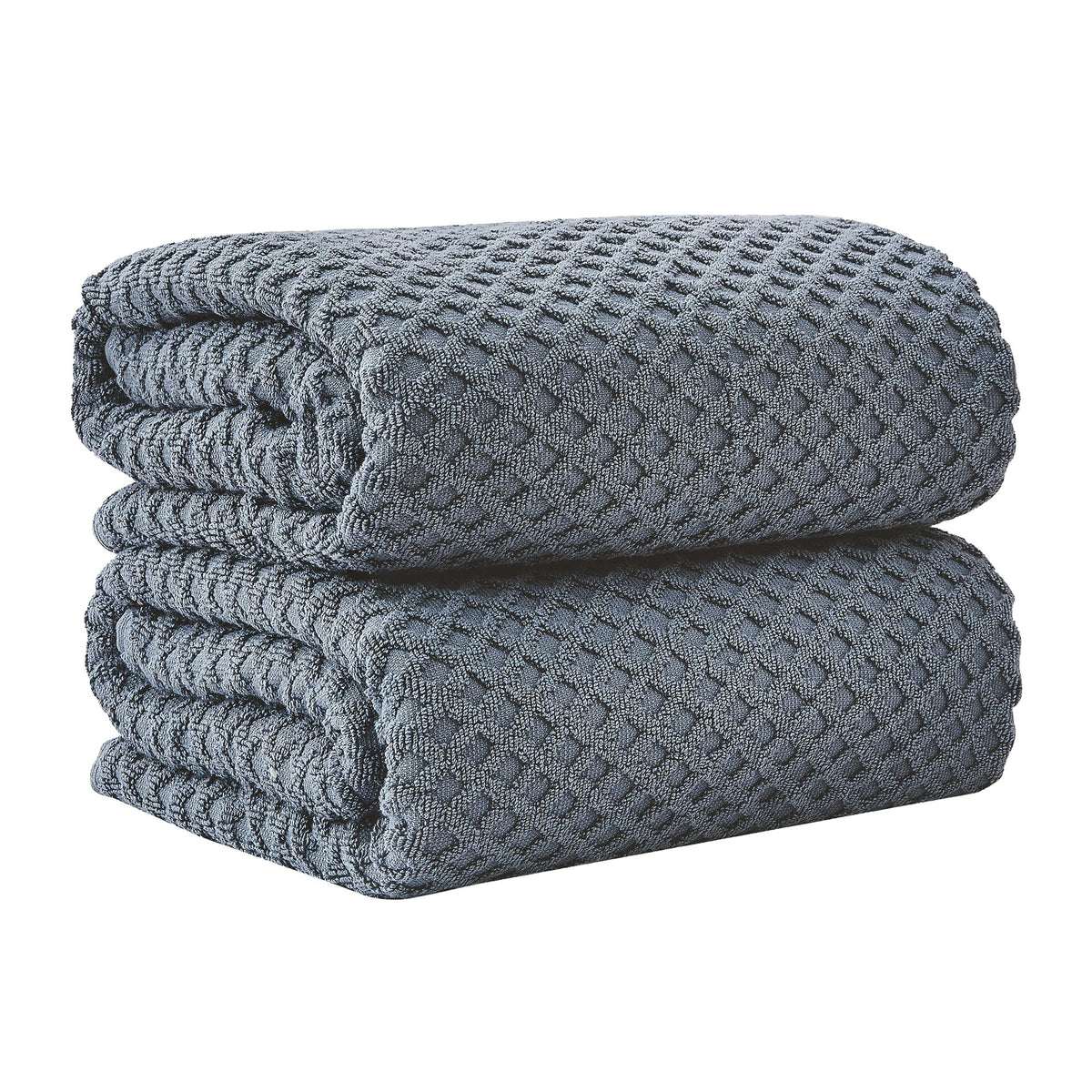 Great Bay Home Bath Towels - 100% Cotton 6 Piece Towel Set - Diamond Waffle Weave - Absorbent, Durable, Quick-Dry Towels for Bathroom (Copper)