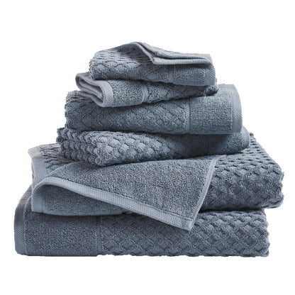 Great Bay Home Bath Towels - 100% Cotton 6 Piece Towel Set - Diamond Waffle Weave - Absorbent, Durable, Quick-Dry Towels for Bathroom (Copper)