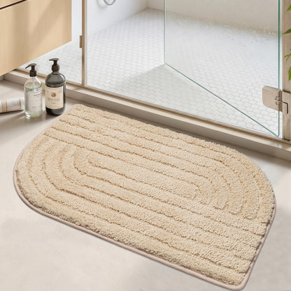 Oval Bathroom Rugs Non Slip Absorbent Ultra Luxury Fluffy