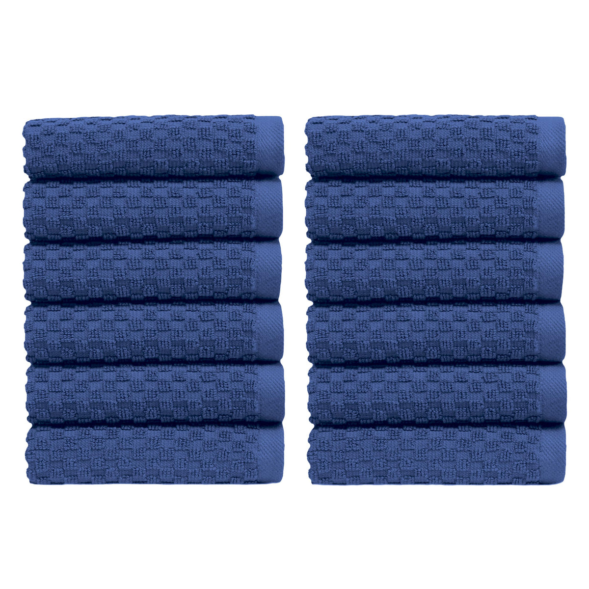COTTON CRAFT Euro Spa Waffle Weave Bath Towels - Set of 4 Grey Towels