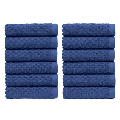 COTTON CRAFT Euro Spa Waffle Weave Bath Towels - Set of 4 Grey Towels