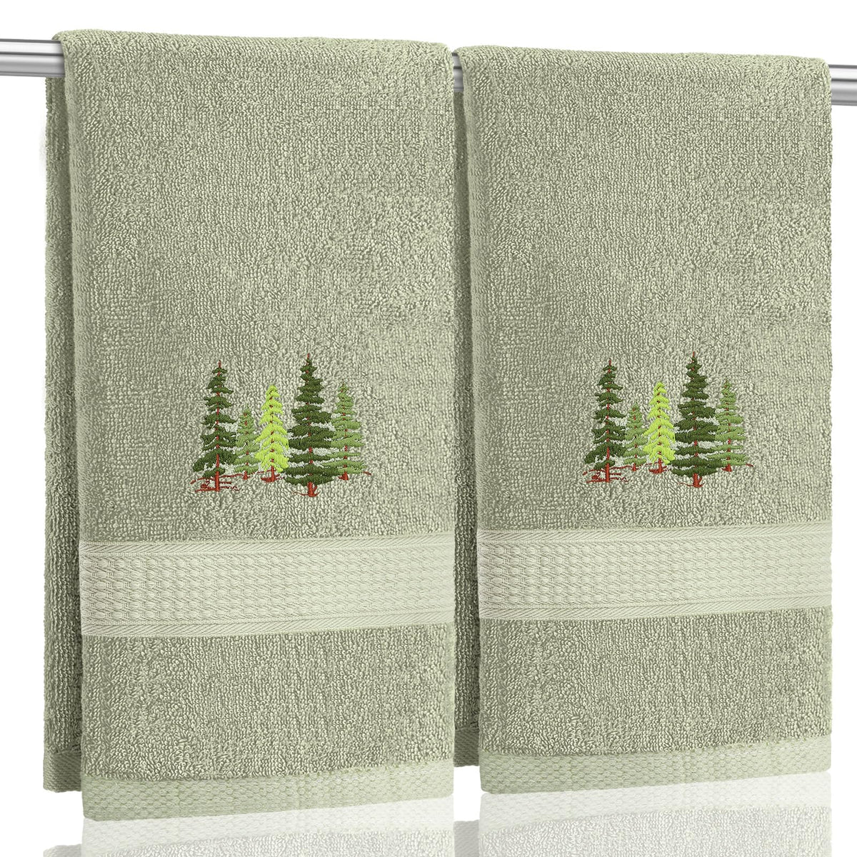 SmoothNovelty 2 Pcs Butterfly Hand Towels Purple Bathroom Decor 14x29 Inch