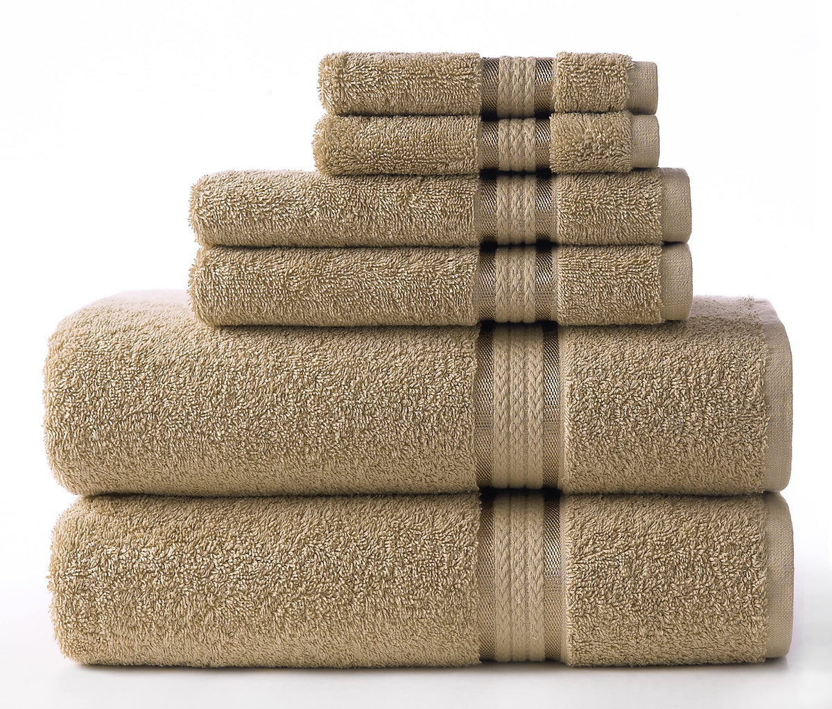 COTTON CRAFT Ultra Soft 6 Piece Towel Set - 100% Cotton Towels - Burgundy