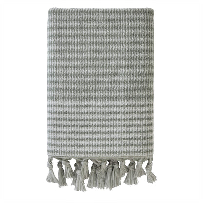 SKL Home Distressed Leaves Hand Towel Set-2pc, Turkish Cotton, Denim Blue