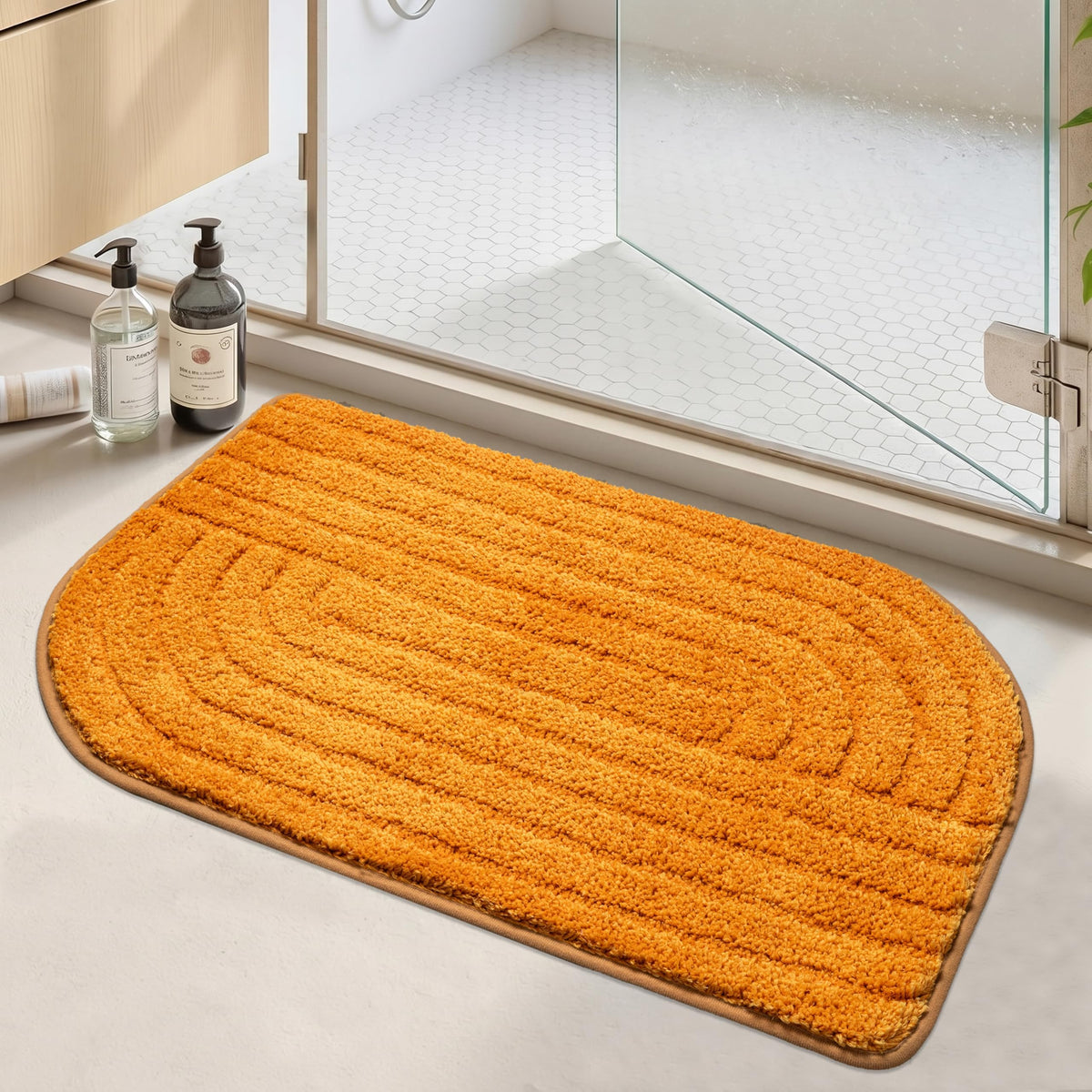 Oval Bathroom Rugs Non Slip Absorbent Ultra Luxury Fluffy