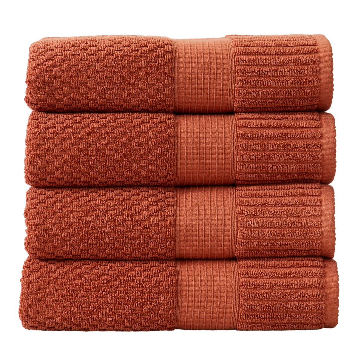NY Loft 100% Cotton 4-Pack Bath Towel Set | White | Oeko-TEX | Quick-Dry