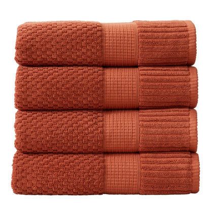 NY Loft 100% Cotton 4-Pack Bath Towel Set | White | Oeko-TEX | Quick-Dry