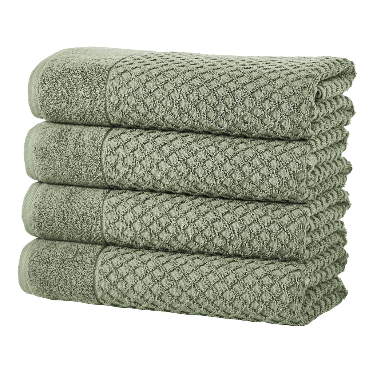 Great Bay Home Bath Towels - 100% Cotton 6 Piece Towel Set - Diamond Waffle Weave - Absorbent, Durable, Quick-Dry Towels for Bathroom (Copper)