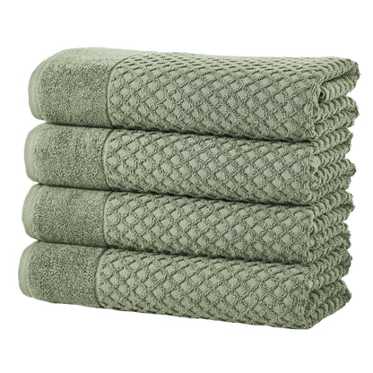 Great Bay Home Bath Towels - 100% Cotton 6 Piece Towel Set - Diamond Waffle Weave - Absorbent, Durable, Quick-Dry Towels for Bathroom (Copper)