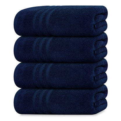 Tens Towels 4 Piece Bath Towels 27x54 Inches, Sky Blue