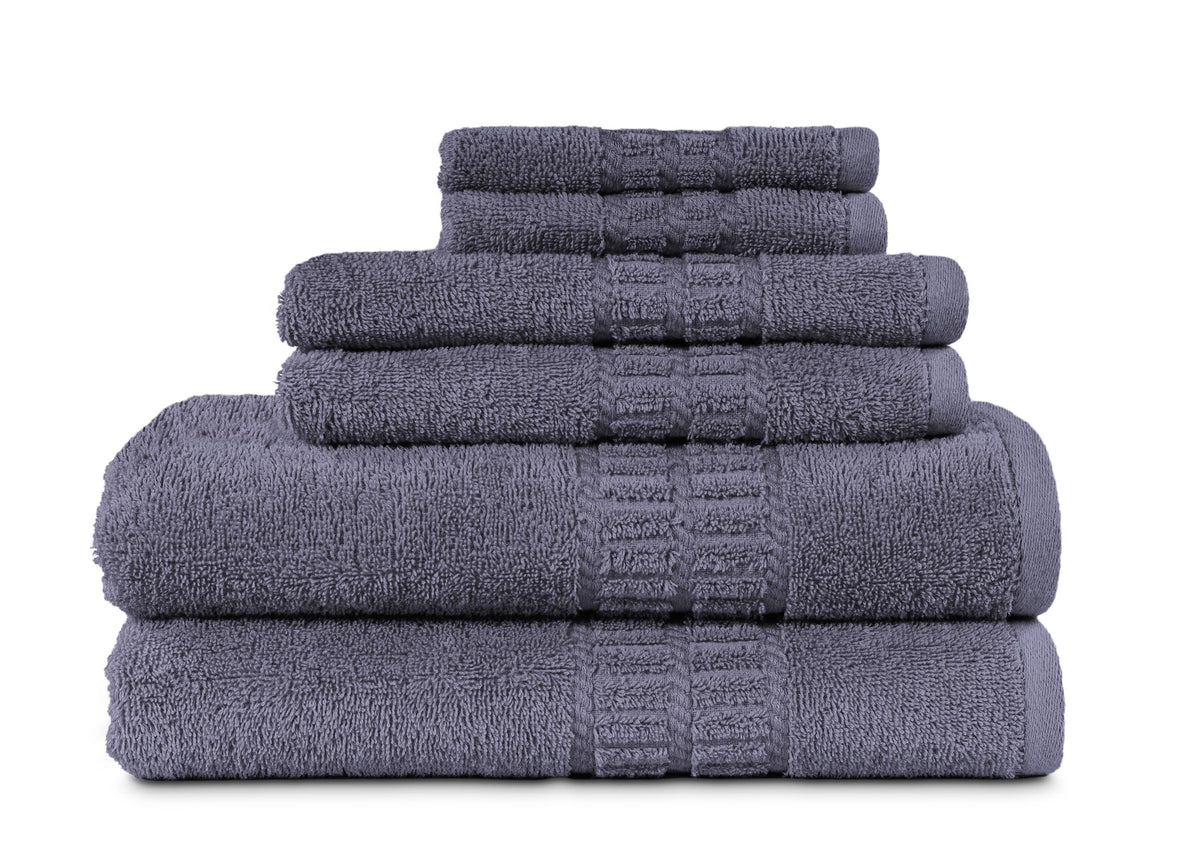 MyPillow MyTowels 6 Piece Towel Set - 100% Cotton Soft Absorbent Towels for Bathroom, 2 Bath Towels, 2 Hand Towels, 2 Washcloths [MyTowels 6-Piece Set, Khaki]