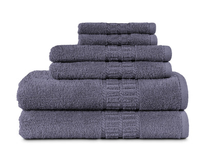 MyPillow MyTowels 6 Piece Towel Set - 100% Cotton Soft Absorbent Towels for Bathroom, 2 Bath Towels, 2 Hand Towels, 2 Washcloths [MyTowels 6-Piece Set, Khaki]