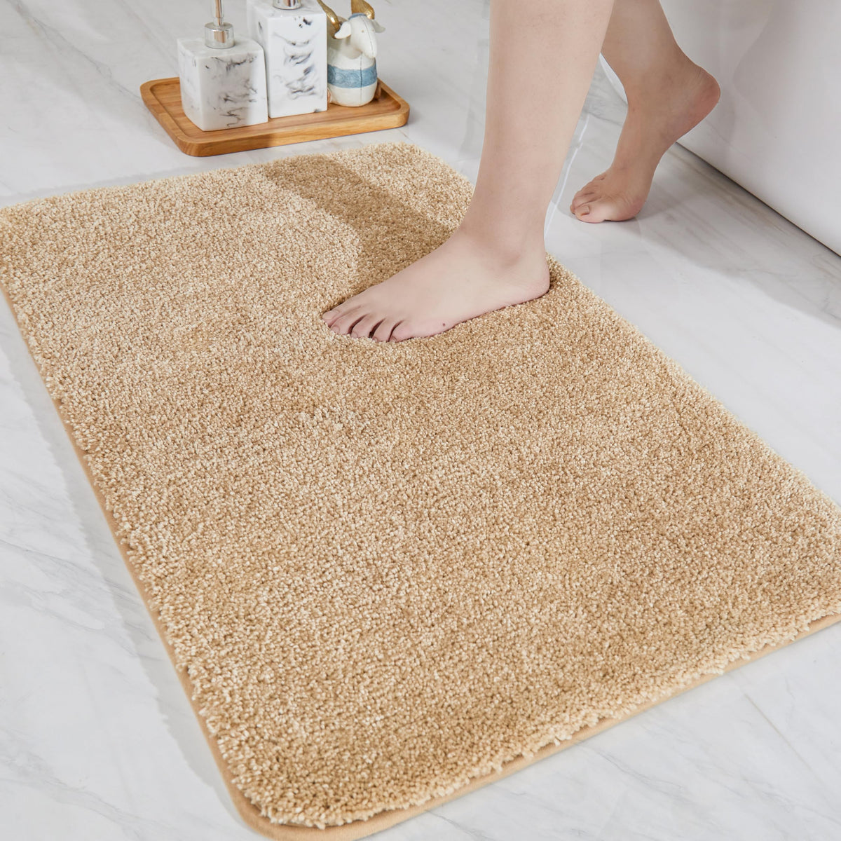 COSY HOMEER Extra Thick Bath Rugs for Bathroom Non Slip Bath Mat 20x32 Navy
