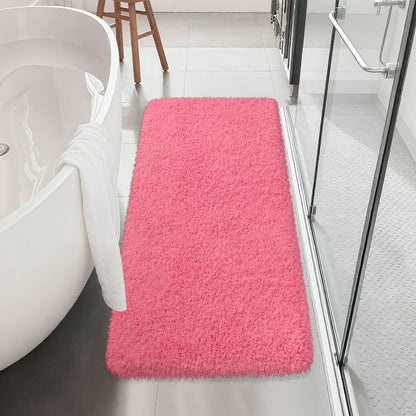 Pink Bathroom Rugs Non Slip 30"x20",Absorbent Bath Mat Quick Dry