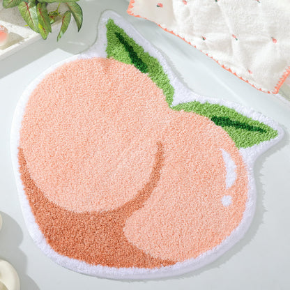 FROZZUR Bath Mat Papaya Non Slip Cute Fun for Bathroom Fruit Bath Mat Luxury Absorbent Shower Rug Washable