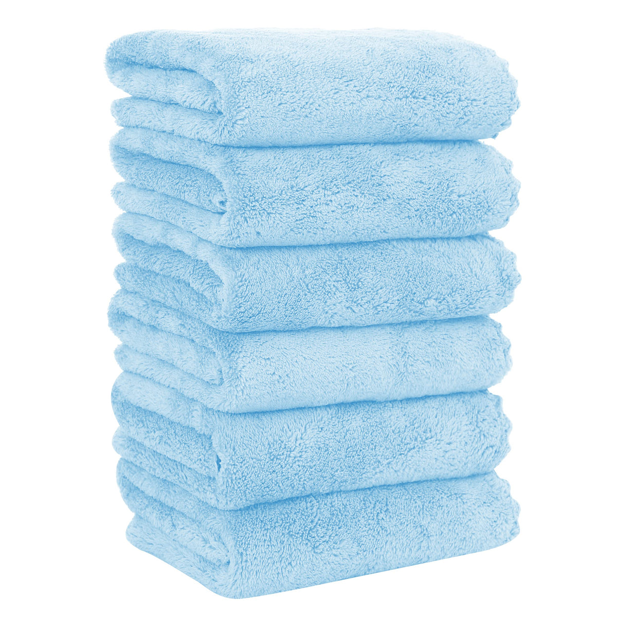 MOONQUEEN 6 Pack Premium Hand Towels - Quick Drying - Microfiber Coral Velvet Highly Absorbent Towels - Multipurpose Use as Hotel, Bathroom, Shower, Spa, Hand Towel 16 x 28 inches (Brown)