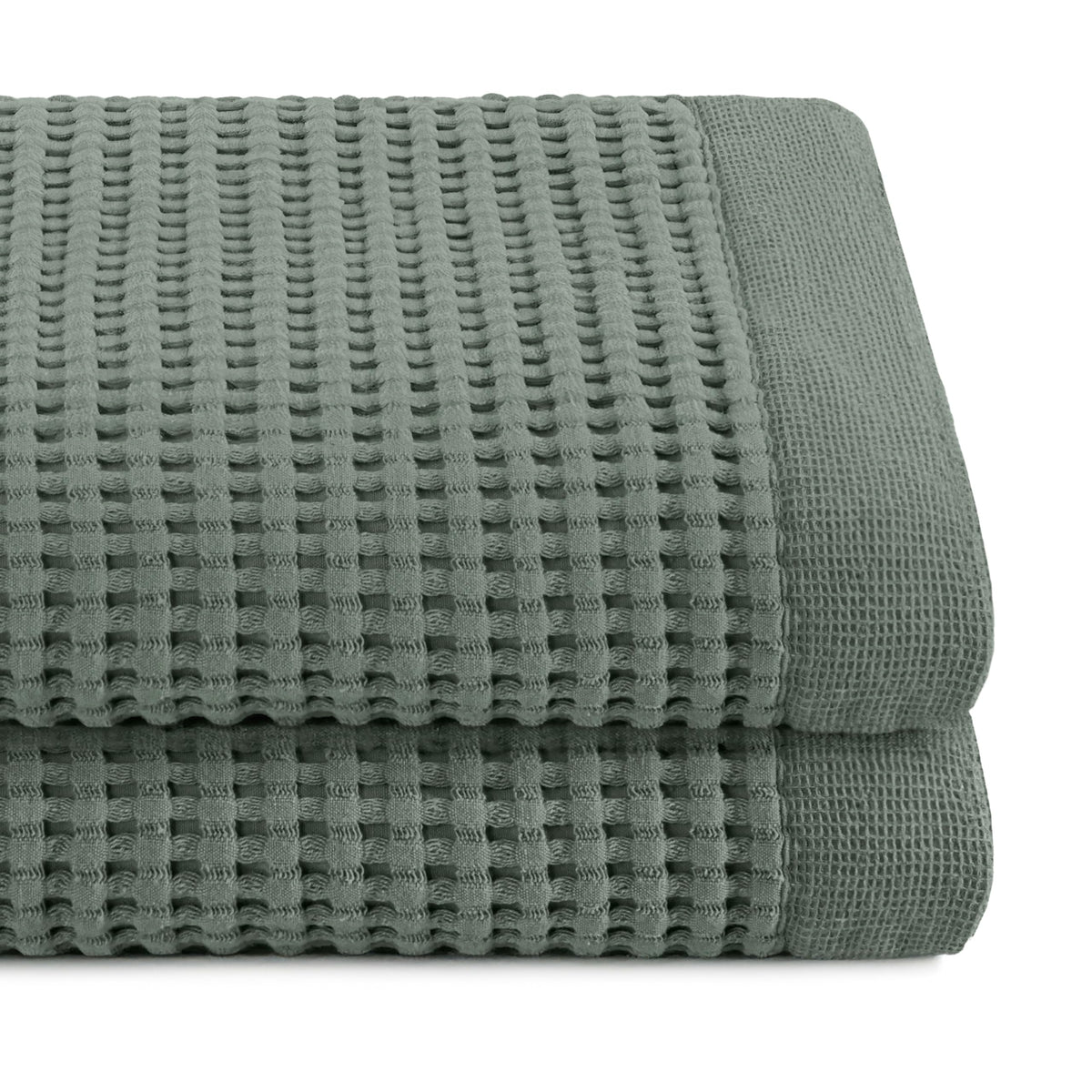 GILDEN TREE Waffle Hand Towels for Bathroom Quick Dry Large Luxury Lint Free Super Absorbent Cotton Hand Towels Set of 2, Modern Style (Cream)
