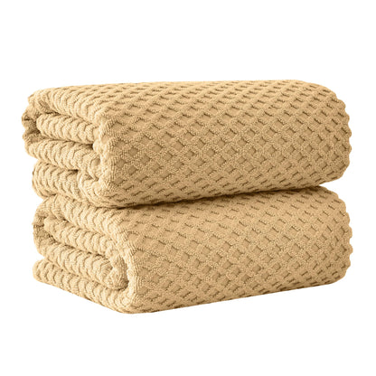 Great Bay Home Bath Towels - 100% Cotton 6 Piece Towel Set - Diamond Waffle Weave - Absorbent, Durable, Quick-Dry Towels for Bathroom (Copper)