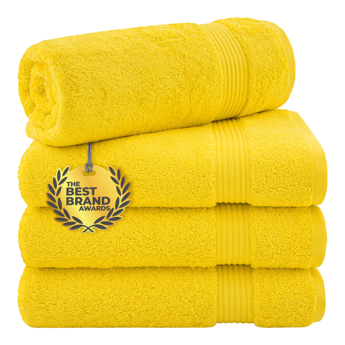 Cotton Paradise 100% Cotton Turkish Towel Set, Soft Absorbent Quick Dry, 6 Piece Towel Set, Beige