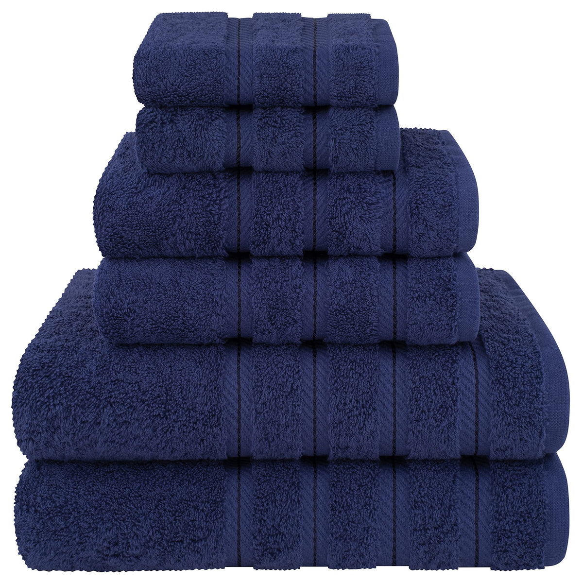American Soft Linen 100% Cotton Luxury Turkish Towels, 6 Piece Towel Set