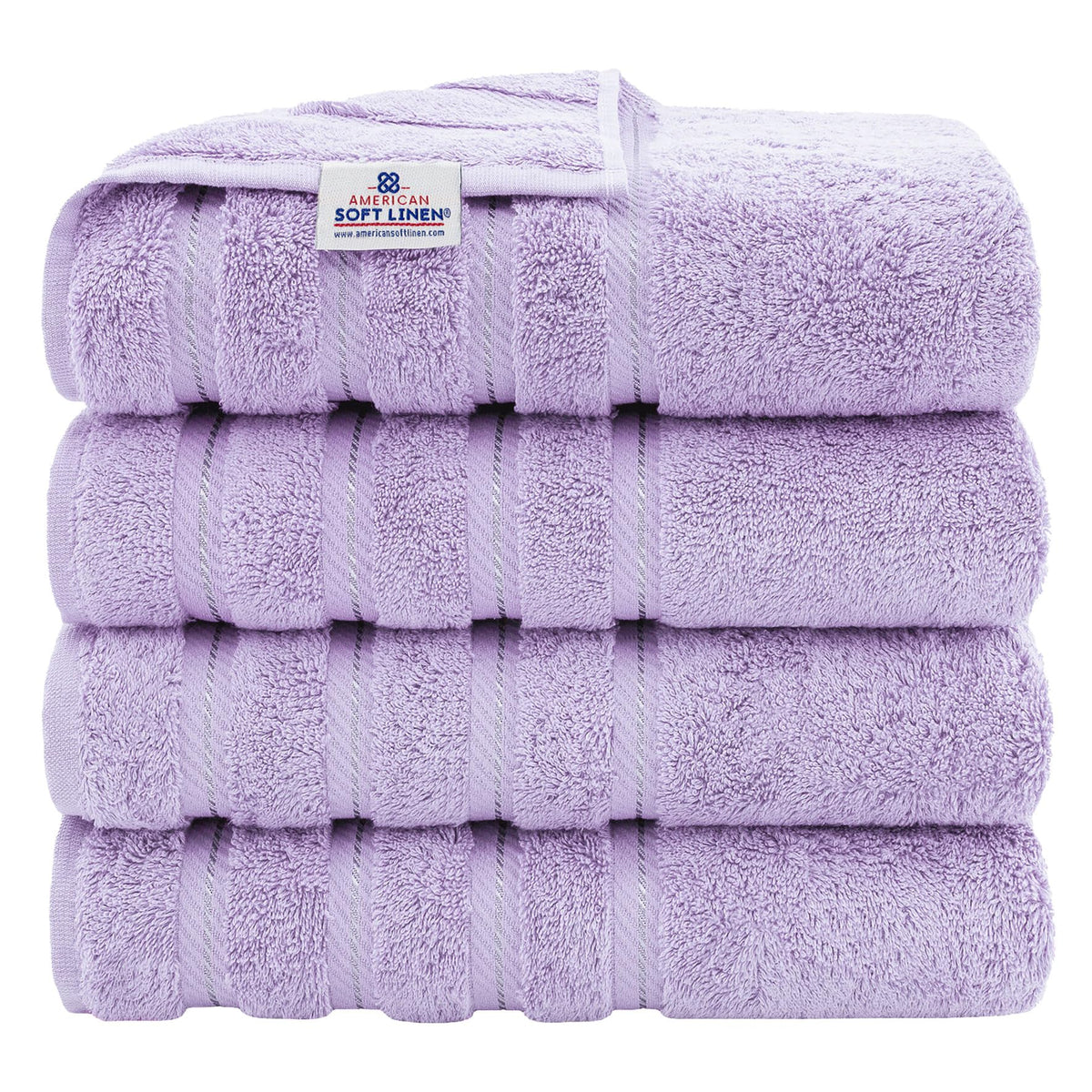 American Soft Linen 100% Cotton Luxury Turkish Towels, 4 PC Bath Towel Set