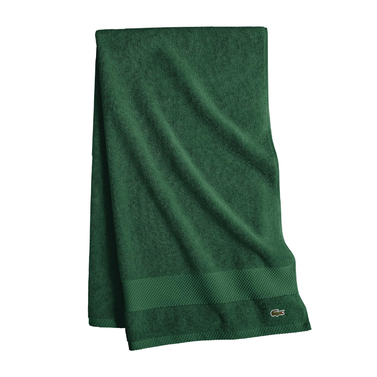Lacoste Heritage 100% Supima Cotton Bath Towel 30" x 54", White