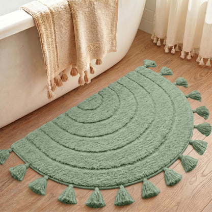 Oval Bathroom Rugs Non Slip Absorbent Ultra Luxury Fluffy