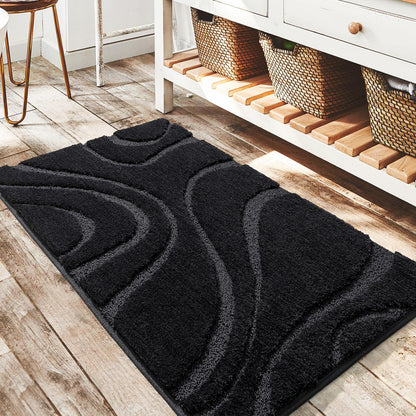 DEXDE Bathroom Rugs Runner 24x60 Long Non-Slip Bath Mats Floor Shower Gray
